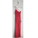 Katie May  Winnipeg One Shoulder Ruched Knit Gown in Coral Size Large NWT Photo 2