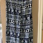 Blue & white tribal print flowy pants Size M Photo 1