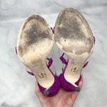 Tamara Mellon Frontline 105 Glitter PVC Sandal Heels Fuschia Hot Pink Glam 35.5 Size undefined Photo 12