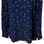 Sézane Sezane Ann 100% Silk Blouse Polka Dot Button Down Top Navy Luxury US 4 FR 36 Photo 3