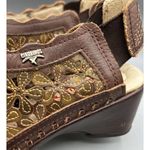 Pikolinos Women’s Romana‎ Shoes Sz 36 Brown Leather Flower Cutout Slingback Photo 1