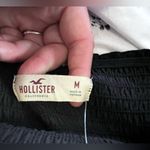 Hollister Edgy Smocked Cropped Off Shoulder Shirt Medium Grunge Minimalist Rock Photo 5