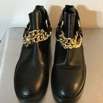 ZARA Basic Collection Black Moto Biker Lug Chain Ankle Boots Photo 0