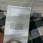 J.JILL COTTON STRETCH ANKLE PANT ZIP POCKETS WOMEN 10 BLACK/WHITE PLAID NEW A67 Black Photo 5