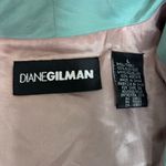 Diane Gilman  100% Silk Blue Blazer one button size large vintage 90s Photo 5