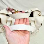 Steve Madden White Faux Leather Large Satchel Shoulder Bag Purse Photo 6