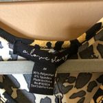 A Love Story Gia Faux Wrap Leopard Print Puff Sleeve Bodysuit Black Brown medium Photo 2