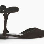 Schutz NWT  “Barbrah” Black Suede Wrap Tie Slide Flat Photo 4