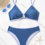 Bra & Bikini Bottom 2 Piece Bathing Suit Blue Size M Photo 0