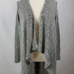 Acemi Women's Cardigan Gray Chevron Tight Knit High Low Lightweight Long Sleeve Photo 0