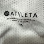 Athleta Sports Bra Size M Marble Swirl Print High Neck Crop Tank Médium Support Photo 3