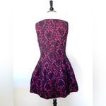 Jovani dress short cocktail party wedding pink black lace Barbie core homecoming Photo 1