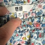 Uniqlo ‎ Liberty Floral Cotton Blouse XS Peasant Top Lightweight Layers Photo 6
