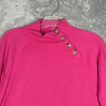 J. Crew Shirt Women Medium Pink Mockneck Sweatshirt Casual Comfy Cozy Loungewear Photo 3