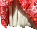 Coldwater Creek Women A Line Skirt PXL Pink Orange Whimsical Floral Silk Blend Photo 4