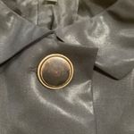 Rozae Nichols Bolero Jacket Cropped Retro Style Shiny Black Exaggerated Collar Size 4P Photo 8