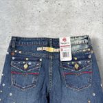 Pepe Jeans Vtg Y2K Deadstock  Low Rise Flare Riveted Grommet Buckle Back‎ Sz 28 Photo 3
