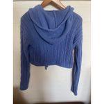 Aeropostale Hooded Cable Knit Cropped Sweater Crop Top Hoodie Size Small S Photo 4