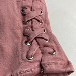 Jules & Leopold ,Pink Skinny Jeans, Lace Up ankles, Cropped‎ Photo 4