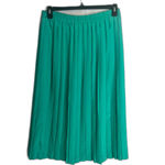 Vintage Andrea Gayle Teal Green Pleated Lightweight Midi Skirt Size 8 Photo 1