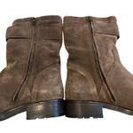 Garnet Hill Taupe Suede Buckle Accent Mid Calf Moto Boot, Sz 6.5 Photo 11