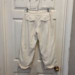 Old Navy  Pants Womens Sz 4 White Linen Stretch‎ Lined Roll Cuff Wide Leg VTG Y2K Photo 3