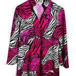 Jude Connolly Chris Tunic Top Women S Pink Black Zebra Print Made in USA Nylon Photo 0
