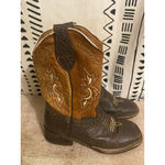 El Dorado Brown Leather Square Toe CowboBoots Western MEX 21 US Women 4 Youth 4 Size undefined Photo 2