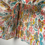 Anthropologie  Maureen Babydoll Tunic Blouse Sheer Multicolor Floral Paisley M Photo 12