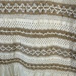 Chico's  Womens Layered Tiered Boho Crochet Maxi Skirt Size 3/US 16 Ivory Tan Photo 1