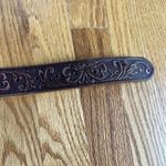 Tony Lama Brown Tooled Leather Swarovski Crystals Concho Cross Western Belt 38 Photo 6