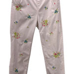 Lulu B Floral Embroidered Pants‎ White 14 Photo 0