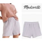 Madewell NWT Linen Pull-On Cotton Gauze Shorts Small Lavender Lounge Cozy Soft Photo 2