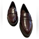 Vince Camuto Women's Echika Leather Platform Lug Loafers Bordeaux Size 7.5 New Photo 10