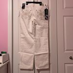 White tummy control straight leg jeans Size 14 Photo 3