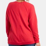 Levi's  retro women's size large red white classic crewneck sweatshirt longsleeve Photo 2