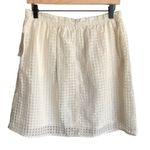 Maison Jules NWT  Womens M White Gingham Mini Skirt Twee Minimalist Clean Girl Photo 1