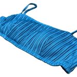 SALT + COVE Ribbed Knit Bikini Bralette Tank Style Swim Top Padded Blue NWT XS Photo 3