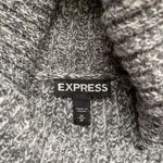 EXPRESS Dark Gray Marled Knit Turtleneck Tunic Sweater Photo 7