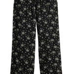 SO Juniors' ® Elastic Waist Wide-Leg, Floral Black Elastic Pants Photo 0