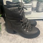 Unionbay Women's Dark Gray & Heather 8.5 Lugg Sole Moto Lace Ankle Boot Photo 5