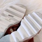 See By Chloe  37 Brown Leather Ankle Strap Wedges Photo 12