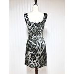 JAY GODFREY Leopard Print Satin Mini Dress Sleeveless Black White Size 0 New‎ Photo 3