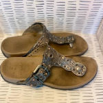 Taos Siren Embellished Leather Sandals‎ Size 7 Photo 3