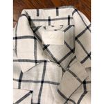 NEW Ashley Plaid Shacket Womens M Button Overshirt Cotton Blend White Black Size M Photo 7