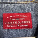 The Limited Vintage 90s Y2K  Jeans Denim Trucker Jacket Zip Front 100% Cotton Photo 5