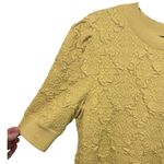 Free People  Eden Textured Short Sleeve Shirt Sun‎ Yellow L Photo 9