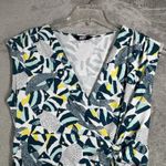 Lands' End  Dress Blue Yellow Fish Print Tank Sleeveless Casual Summer Size Small Photo 3