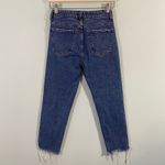 Bershka Denim Women's Straight Cropped High Rise Raw Hem Jeans Size 2 Photo 1