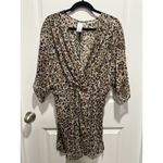 Swimsuit Cover Large Animal Print Time & Tru Sheer Twist Summer Beach Vacay Photo 3